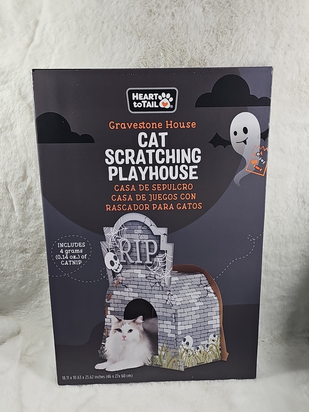 Heart To Tail Gravestone House Cat Scratching Playhouse